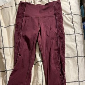 Maroon LuluLemon Leggings